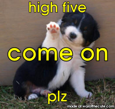 high five